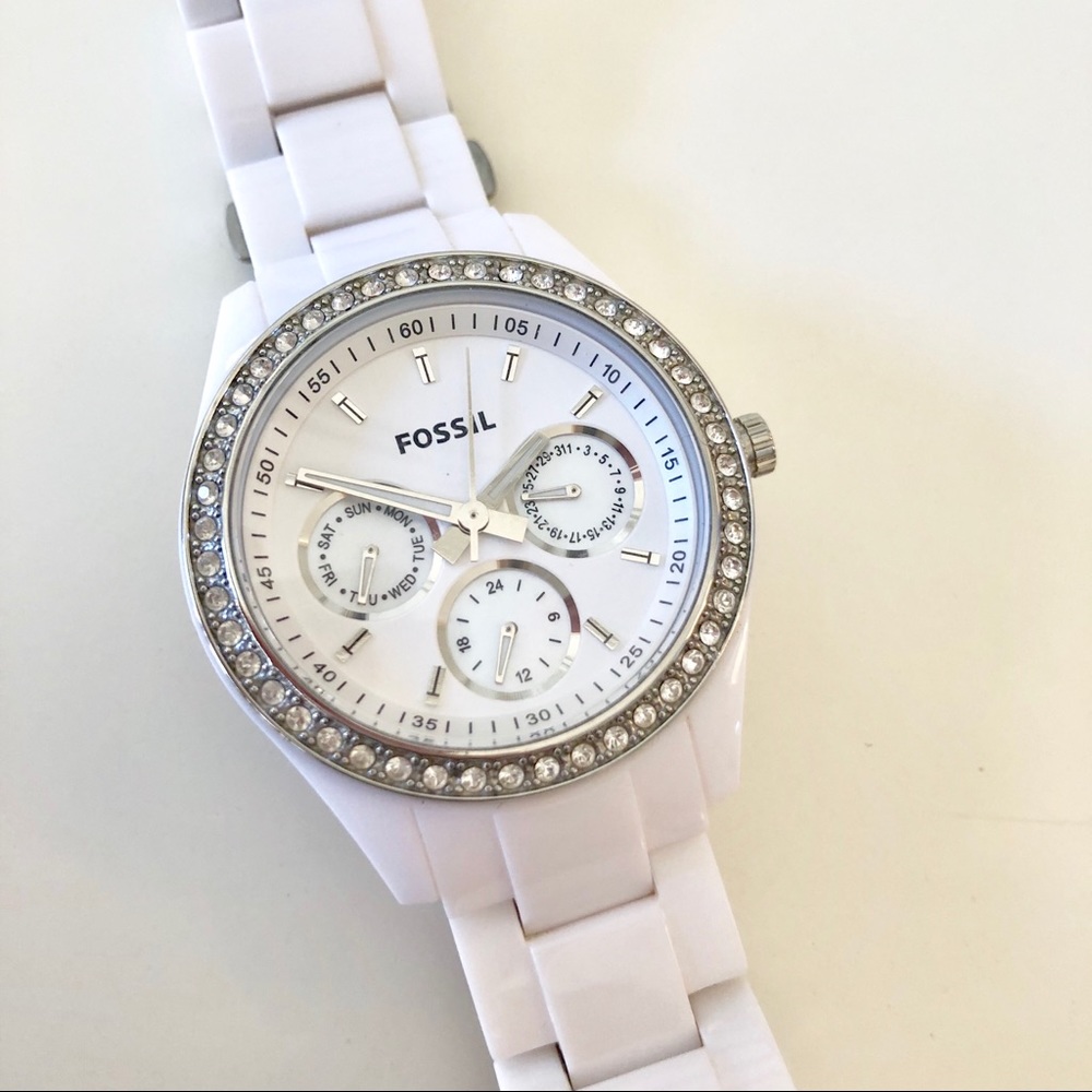 Fossil Watch, Stella White Resin Watch